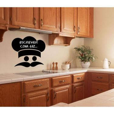 Imagem de Adesivo Decorativo De Lousa Chef Cozinha Escreva Com Giz