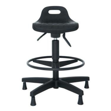 Imagem de Banco ergonômico semi sentado. NR 17. Ajuste altura e inclinação do as