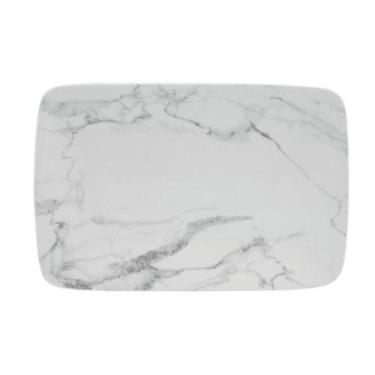 Imagem de Bandeja Retangular 27 cm Mármore Cinza Porcelana Schmidt