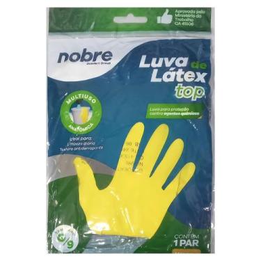Imagem de Luva de borracha/latex Top "G" amarela CA 41506 - Nobre