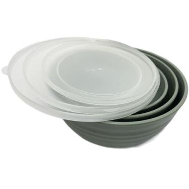 Imagem de Jogo De Bowls De Bambu Com Tampa Lyor Pp 3peças - Tesla Store, Cinza