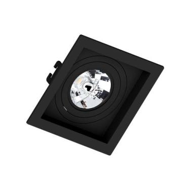 Imagem de Kit 4 Spot Embutir Quadrado Recuado AR70 Preto - Save Energy