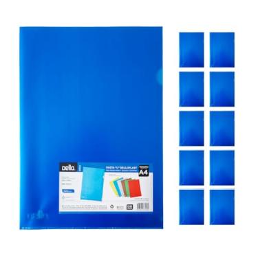 Imagem de Dello 0270.C.0100, Pasta L, A4, Azul, 310mm x 220mm, Pacote de 10