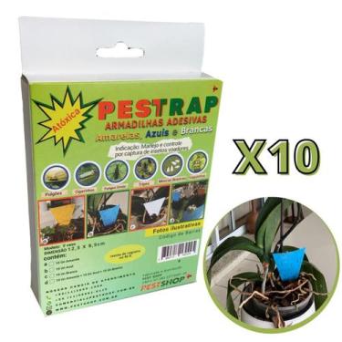 Imagem de Pestrap Azul Pega Fungus Gnats Mod V Vaso 12,5x8,5 10 un