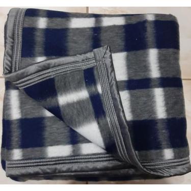 Imagem de Cobertor "SOLTEIRO"  Boa Noite Xadrez Guaratinguetá - Antialérgico, az