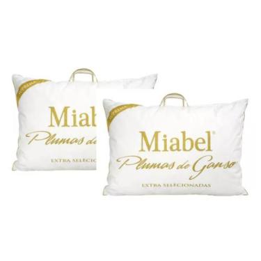 Imagem de Kit 2 Travesseiros Pluma de Ganso Miabel
