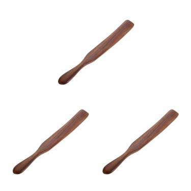 Imagem de 3 Pecas Pá De Madeira Cabo Longo Estilo Europeu Utensílios De Panela Antiaderente Espátula Com Espátulas De Teca Para Cozinhar Pá De Bambu Multifuncional Cocho De Madeira