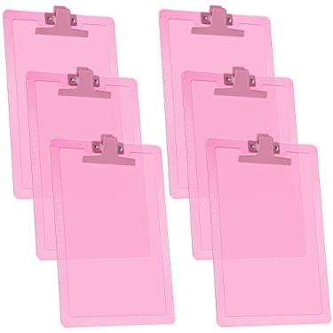 Imagem de Acrimet Clipboard Letra tamanho A4 (13 3/8" x 9 7/16") Clipe de metal premium com réguas laterais (plástico) (cor da tinta) (pacote com 6)
