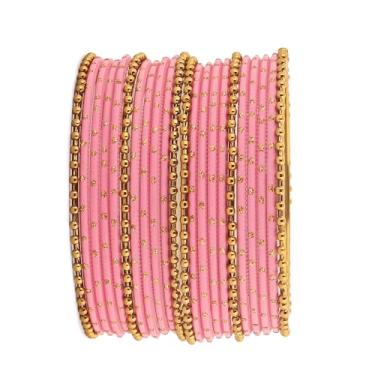 Imagem de RIANGI Conjunto de joias de designer Bollywood Bridal Jewelry de 22 peças preto/dourado para mulheres, pulseiras indianas para mulheres, conjuntos de joias de mão femininas, Circ 8.6 in-Indian Size