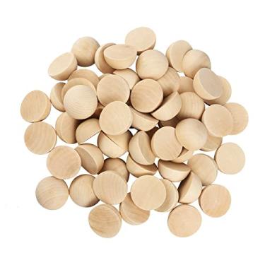 Imagem de GNIEMCKIN 60 Peças de Bolas de Madeira de 2", Bolas de Madeira Rachadas, Esferas de Madeira Pela Metade, Bolas Pela Metade Redondas, Adequadas para Pintura, Vidro, Vários Materiais (60 Peças,)