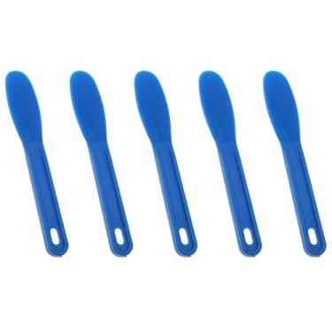 Imagem de Lind Kitchen 5 peças de espátulas de plástico azuis 19 x 3 cm para materiais de gesso de alginato