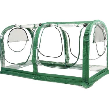 Imagem de Mini jardim portátil Porayhut de fácil instalação, estufa e jardim de flores e sala de luz solar de plantas com capa de PVC, 180 cm x 90 cm x 90 cm para proteger a planta de geada fria e pássaros e insetos