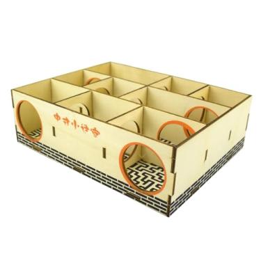Imagem de Gralara Hamster labirinto labirinto túnel atividade esportes jogar brinquedos labirinto de madeira quebra-cabeça brinquedo ratos anão casa de hamster de, 15.5x19.8x6cm