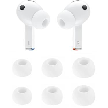 Imagem de ALXCD Pontas de ouvido compatíveis com Galaxy Buds 3 Pro SM-R630N, tamanhos S M L pontas de substituição de fones de ouvido de borracha, compatíveis com Galaxy Buds 3 Pro SM-630N, 3 pares brancos