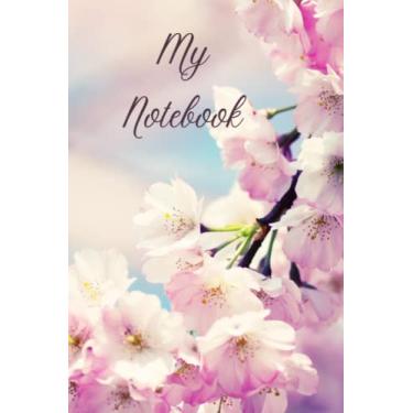 Imagem de My Notebook: My Notebook 6x9 Pink Flowers, Sky And Clouds Youth or Adult Journal With 100 Pages