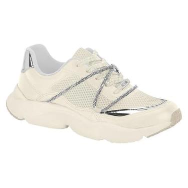 Imagem de Tênis Vizzano Feminino 1440.101 com Brilhos (Branco, BR, Adulto, Numérico, 35)