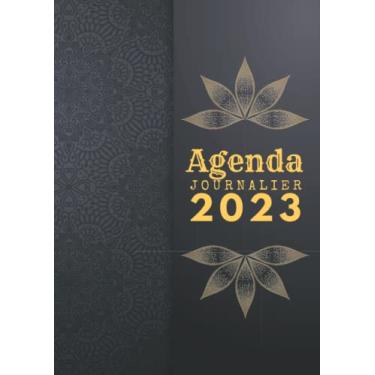 Imagem de Agenda journalier 2023: A4 Grand Agenda XXL, Agenda 2023 journalier 1 page par jour avec heure, Janvier 2023 à Décembre 2023, Planificateur de Bureau Journalier,