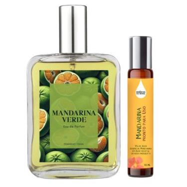 Imagem de Perfume Mandarina Verde Mulher 100ml + Óleo Essencial 10ml - Essência 