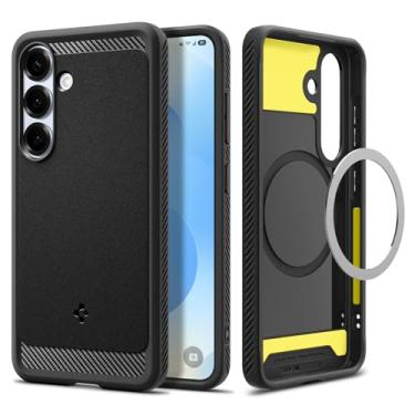 Imagem de Capa Spigen para Galaxy S25 Plus, Rugged Armor MagFit [carregamento rápido sem fio] compatível com MagSafe - preta