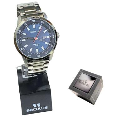 Imagem de Relógio Seculus Masculino Analógico Long Life Prateado 20786G0SVNA1