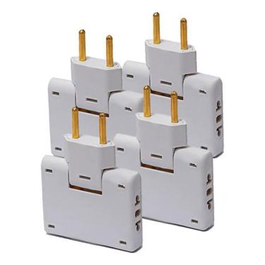 Imagem de Kit 4 Pino Adaptador Benjamin T Articulado 3 Saídas