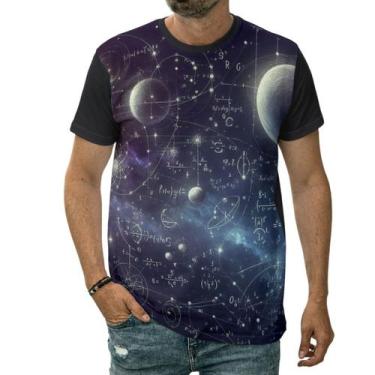 Imagem de Camiseta Matemática Equações Espaciais Planetas Engenharia - Darkwood,