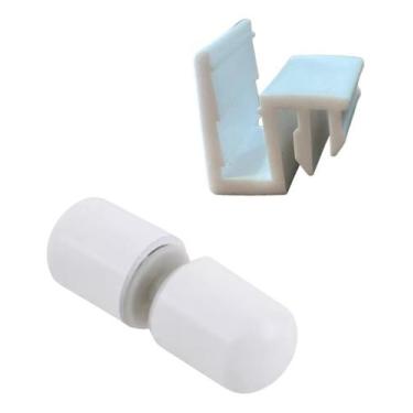 Imagem de Puxador Baloado Maciço Em Aluminio E Guia De Box Em Nylon - NoBrand