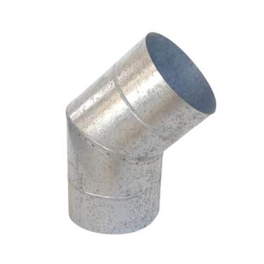 Imagem de Curva 45 Para Chaminé Duto 5 Polegadas Galvanizada - INOX LAURINDOS