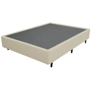 Imagem de Base Cama Box Casal 26x138x188cm Suede Cor Bege