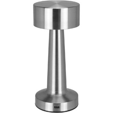 Imagem de LUMINARIA DE MESA DECORATIVO ENFEITE LED USB HOME&CO METAL 22x9x9cm PRATA