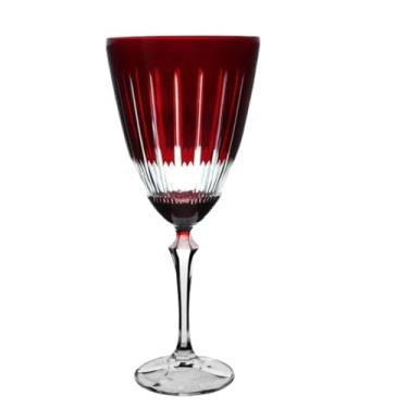 Imagem de Taça Lapidada Elizabeth para Água 350ml 1un Bohemia - Vermelha