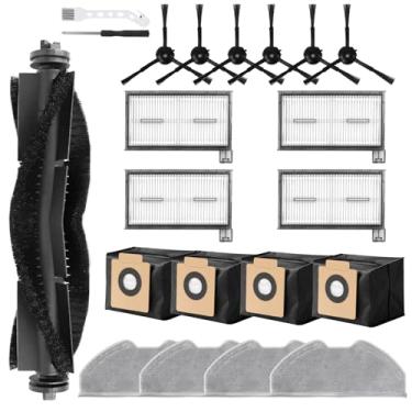 Imagem de 21 peças de acessórios para aspirador de pó robô Eufy X8 Pro, escova principal de peças de reposição, escova lateral, filtro lavável, saco de poeira, almofada de esfregão