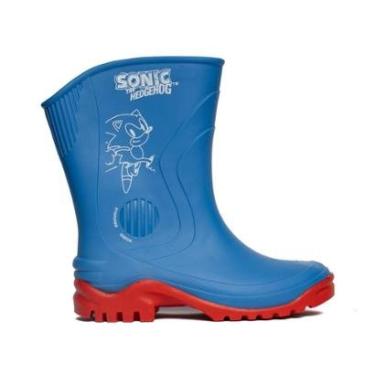 Imagem de Bota Galocha Infantil Grendene Sonic Azul/Vermelho-Masculino