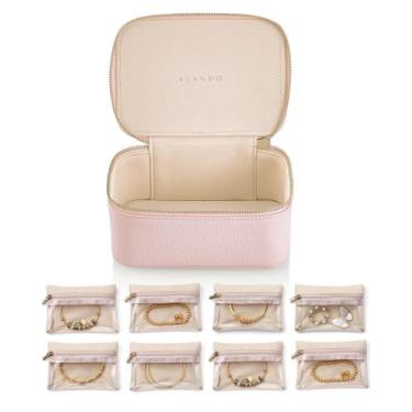 Imagem de Organizador de Joias Vladimir Travel para Meninas e Mulheres - 8 Bolso