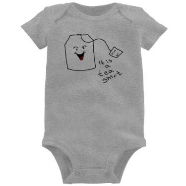 Imagem de Body Bebê Its A Tea Shirt - Foca na Moda, Cinza, G