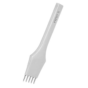 Imagem de Pronto de Couro Furro da Linha de Cinzel Furato de Aço Ferramenta DIY Craft DIY 5mm, Com Dentes Incisivos, Alça Confortável, Design Durável para Criação de Couro (5 dentes)