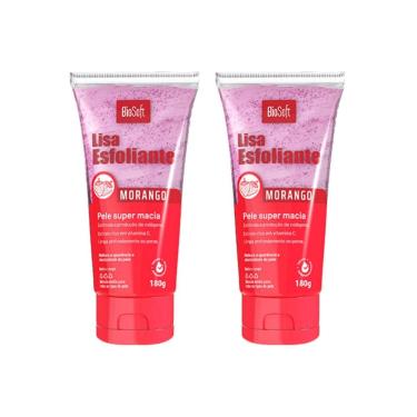 Imagem de Creme Esfoliante Soft hair 180g Lisa Morango - Kit C/ 2un