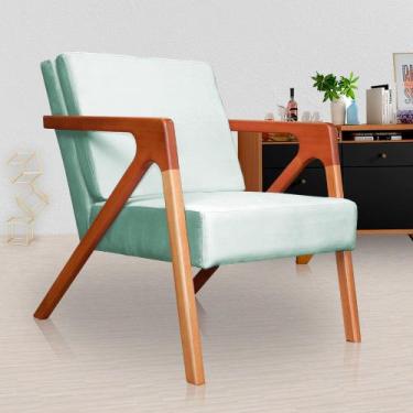 Imagem de Poltrona  Decorativa monalisa belo tok - veludo Acqua