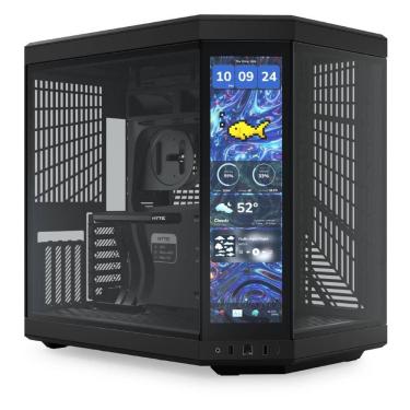 Imagem de Gabinete Gamer Hyte Y70 - Vidro Temperado - Tela Digital Touch - Mid Tower - CS-HYTE-Y70TTI-BB