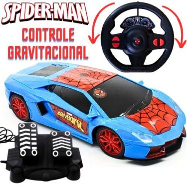 Imagem de Carrinho Homem Aranha De Controle Remoto 7 Funções Volante e Pedal - C