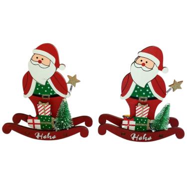 Imagem de Papais Noel Trenó Jogo Com 2 Como Balanço 14X16X3,5cm - saldão.