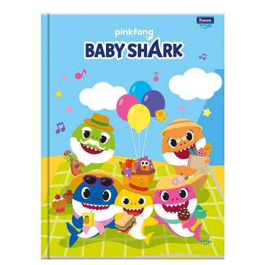 Imagem de Caderno Brochurão Baby Shark 96 Folhas Foroni Capa Dura