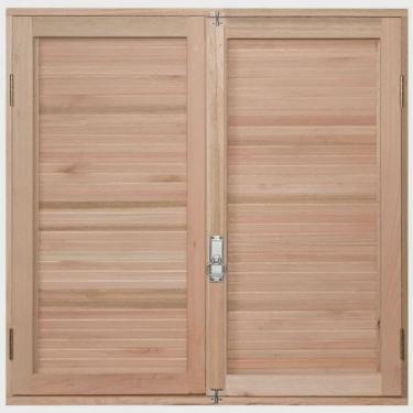 Imagem de Janela de Madeira Veneziana 100x100cm Com Caixilho 12cm ewk 140 Rondosul