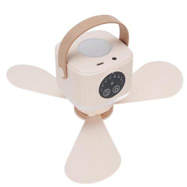 Imagem de Fã de Acampamento Com Lanterna de LED, Ventiladores de Teto de Tenda Portáteis Fãs de Bateria Operada por Bateria de Acampamento Com Gancho de Suspensão para Piquenique Ao Ar