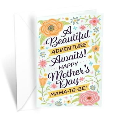 Imagem de Prime Greetings Cartão de Dia das Mães Mama To Be, feito nos EUA, cartolina grossa com envelope premium embalado em um envelope de apresentação reutilizável, ecológico, 12,7 cm x 19,7 cm