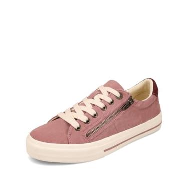 Imagem de Taos Z Soul Tênis feminino – Tênis plataforma elegante com palmilha removível, suporte de arco, amortecimento premium, ajuste de cadarço e zíper de fácil acesso, Rosa empoeirado/vinho, 38