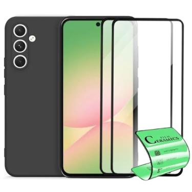 Imagem de Kit Capa Capinha Aveludada e 2 Películas Cerâmica 9D Compatível Samsung Galaxy A56 - SMART E CASE