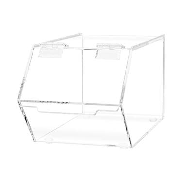 Imagem de Marketing Holders Caixa De Doces 5" X 9" Com Tampa Articulada Para Padarias, Lojas Conveniência E Varejo, Armário Exposição Abertura Superior Granola, Organizador Pão