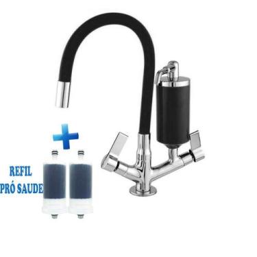 Imagem de Torneira Cozinha Filtro Bancada Flexível C-70 Safira Copo Color Várias