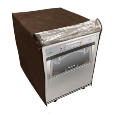 Imagem de CAPA PARA LAVA LOUÇA BRASTEMP 8 SERVIÇOS TRANSPARENTE FLEX (Marrom)